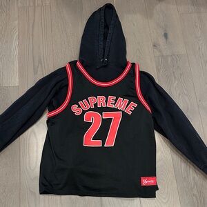 Supreme Jersey Hoodie L